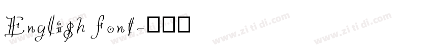English font字体转换
